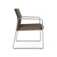 thumbnail image 4 of Fauteuil d'Invité Surdimensionné Gansett pour Réception et Attente / Acier Argenté / Brun / Brun, 4 of 5