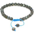 thumbnail image 1 of Natural A Grade Labradorite Gemstone 6mm Round Beads Adjustable Bracelet 7" Unisex, 1 of 3