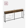 thumbnail image 3 of VASAGLE Table Console Étroite - Table de Sofa de 70,9 Pouces avec 2 Prises et 2 Ports USB, Longue Table d'Entrée pour Couloir, derrière le Sofa, Bureau à Domicile Ou Salon, 3 of 7