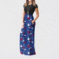 thumbnail image 4 of QIPOPIQ Robes pour Femmes avec Poches Manches Courtes Tendance Imprimé Fête de l'Indépendance Robe d'Été Vacances Longue Robe Offres 2023, 4 of 7