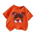 thumbnail image 3 of WEIYLL T-Shirts pour Fille Imprimé Mignon Col Rond Manches Courtes Été Décontracté Tee-Shirt Enfant pour 11-12 Ans, 3 of 5