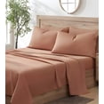 thumbnail image 4 of Kindlier 100% Organic Cotton Sheet Set – Deep Pocket Bedding Set Full, Light Brown, 4 of 5