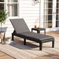 thumbnail image 1 of Costway Patio Lounge Chair Recliner Chair with 3-Position Adjustable Backrest & Cushion Gray, 1 of 8