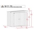 thumbnail image 3 of Arrow Elite Steel Storage Shed, 8x4, Galvalume, 3 of 8