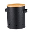 thumbnail image 4 of Lipstore Kitchen Vegetable Storage Tin Potato Onion Garlic Storage Bin with Lid Kitchen Storage Canister for Kitchen Countertop Pantry Black Medium, 4 of 8