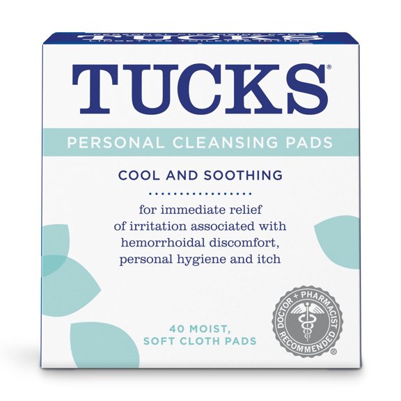 Lingettes pour pour hémorroïdes Tucks à l’hamamélis, 40ct