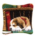 thumbnail image 1 of Sleeping Dog Latch Hook s Cushion Embroidery Valentine's Gift, 1 of 8
