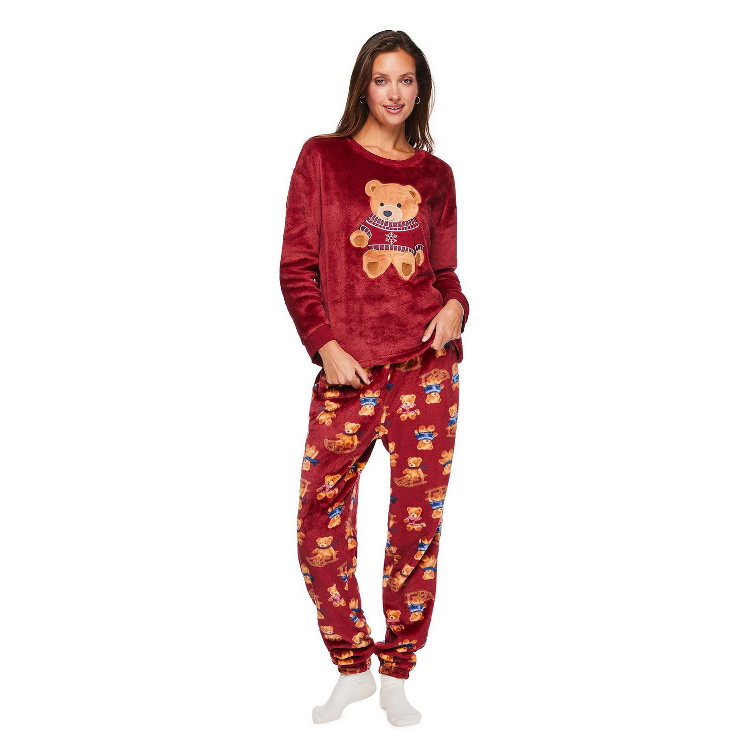 George Women's Plush Pajama 2-Piece Set