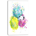 thumbnail image 2 of Cute White Dog with Color Spheres - Contemporary Animal Art Canvas, 2 of 3