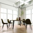 thumbnail image 1 of Homy Casa Modern Rectangular 5-Piece Dining Set for Dining Room, Faux Wood Table with 4 Upholstered Chairs, 1 of 11