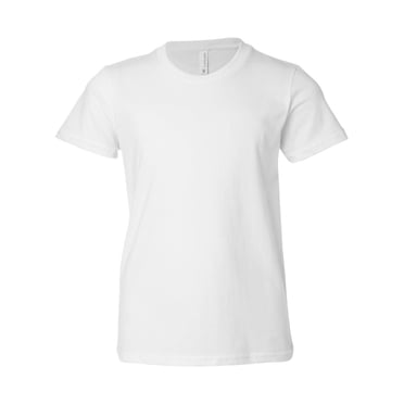 Bella Canvas Jersey Short-Sleeve Tee 3001Y, XL, White