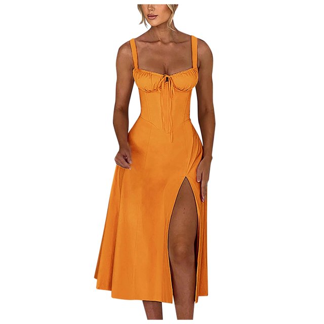 2025 Robe d'Été Confortable et Ample à Col Montant pour Femmes, Couleur Unie, Manches Courtes, Robe de Soirée d'Automne, Longue Robe