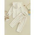 thumbnail image 4 of FOCUSNORM Ensemble 2 Pcs Filles Garçons Veste à Capuche à Manches Longues avec Fermeture à Boutons et Pantalon, 4 of 9