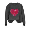 thumbnail image 5 of Yuyuzo Chandails en Molleton pour Femmes Décontractés Saint-Valentin Manches Longues Col Rond Ample Ajusté Mince Chandail Tops, 5 of 5