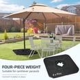 thumbnail image 4 of Outsunny 4PCs 176lb Patio Umbrella Base Weights for Offset Umbrella, Black, 4 of 10