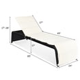 thumbnail image 2 of Costway Lot de 2 Chaises Longues Inclinables en Rotin pour Patio, Dossier Réglable, Coussinées, Jardin, 2 of 10