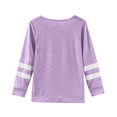thumbnail image 3 of T-Shirts pour Enfants pour Enfants Violet Pâle Chandail à Manches Longues Filles T-Shirts à Col Rond Hauts d'Automne Tees Coton Chandail pour Enfants Filles 5-6 Ans Vêtements, 3 of 4
