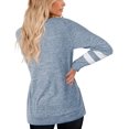 thumbnail image 4 of T-Shirts Décontractés à Rayures à Manches Longues pour Femmes, Col Rond, Hauts Unis, Blouse Ample Décontractée, 4 of 4
