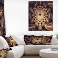thumbnail image 1 of Motif de Fleur Fractale Symétrique Brune - Impression d'Art Floral sur Toile, 1 of 3