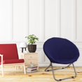 thumbnail image 3 of Housse de Chaise Soucoupe, Housse Extensible en Polyester pour Chaise Lune, pour Adultes Bleu Foncé, 3 of 8