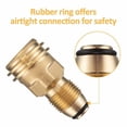 thumbnail image 4 of Qyaukm Propane Tank Adapter, Heavy Duty Conversion Connector with Leak Proof Design, Solid Brass Construction for Grills, Camping Stoves, Rv & Outdoor Heating Equipment, 4 of 8