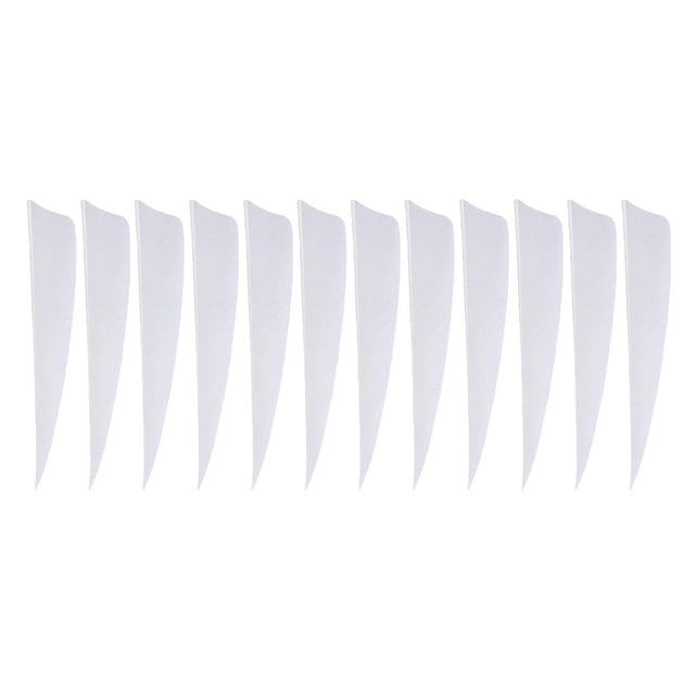 jinwen 12pcs 4" Fletches Fletching DIY Shaft Decoration Tool - White