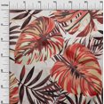 thumbnail image 3 of oneOone Jersey en Viscose Rouge Bonbon Tissu Feuille Tropicale avec Texture Tissu pour Robe Tissu Imprimé Tissu au Mètre 60 Pouces de Large, 3 of 4