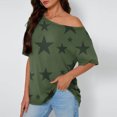 thumbnail image 2 of Liquidation d'Économies! Hauts pour Femmes Grande Taille, Blouse d'Été à Manches Courtes pour Femmes, T-shirt Blouse à Col Rond à Boutons Imprimé à Manches Courtes pour Femmes, 2 of 5