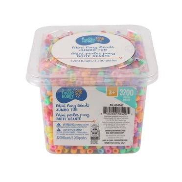 Hello Hobby Mini Pony Beads Tub for Kids Craft