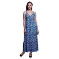 thumbnail image 1 of Bimba Floral Printed Adjustable Spaghetti Strap Long Maxi Dress Summer Beachwear-XX-Large, 1 of 6