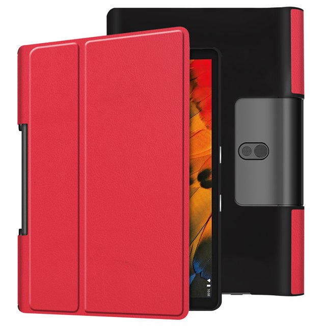 Étui Magnétique pour Lenovo Yoga Smart Tab Étui YT-X705F YT-X705X Tablette PC 10,1 Pouces à Rabat Livre Funda pour Lenovo Yoga Tab 5 Étui Rigide Rouge Yoga Tab 5 YT-X705