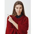 thumbnail image 4 of Ladies Fake Lapel Collar Monochrome Button Decoration Detachable Fake Collar, 4 of 5