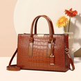 thumbnail image 5 of Elegant Crocodile Pattern Tote Bag, Luxury Top Handle Handbag, PU Leather Purse For Women, 5 of 5