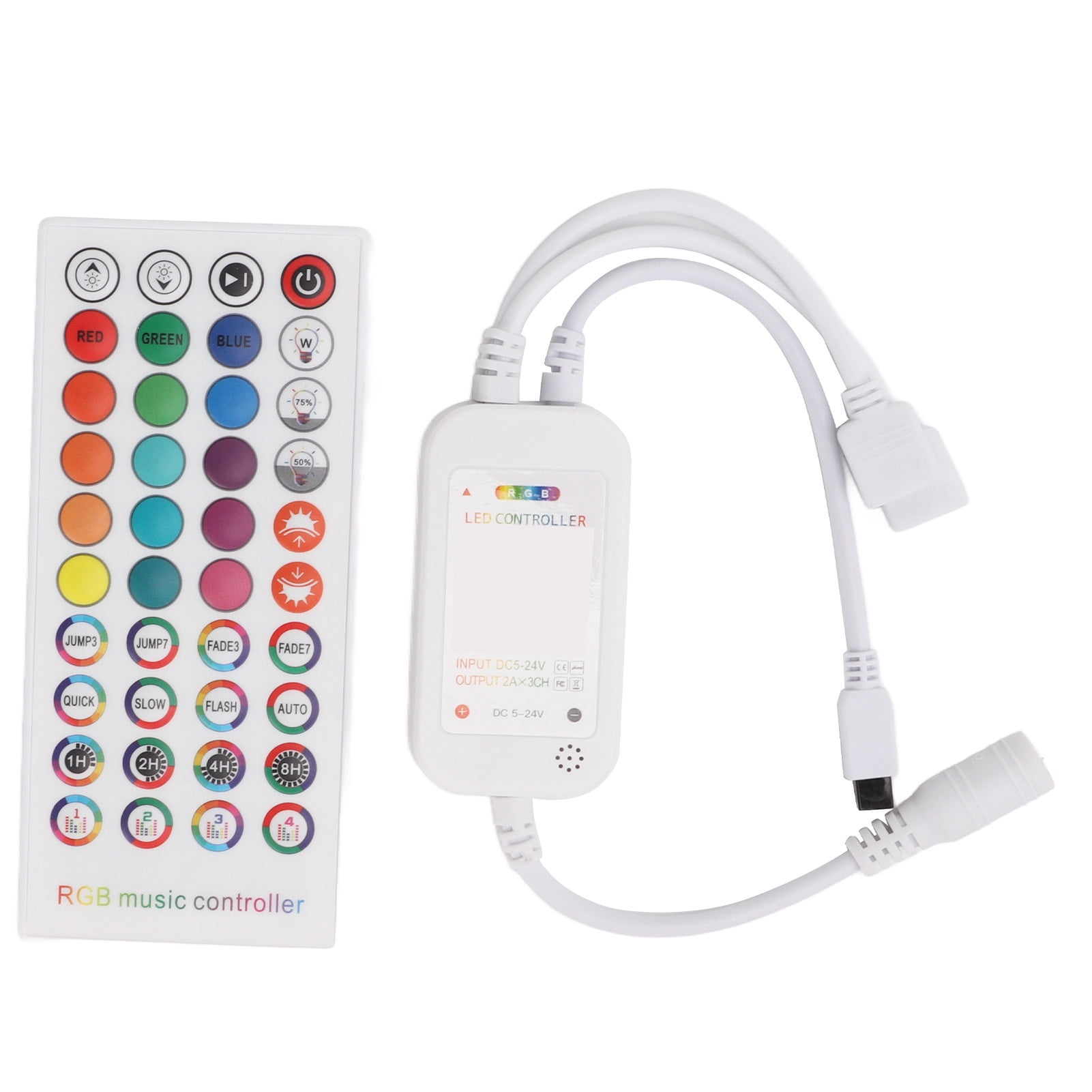 LED Lights Wireless Dimmer, RGB LED Strip Light Controller Music Rhythm Sync  For Home KTV LEDs Rope Lighting
