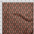 thumbnail image 4 of oneOone Cotton Silk Rust Brown Fabric Ikat Sewing Material Print Fabric By The Yard 42 Inch Wide, 4 of 4