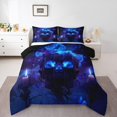 thumbnail image 1 of Gothi Sugar Skull Down Comforter Smog Skeleton Comforter Set King,Extoic Butterfly Painting Bedding Set Kids Goth Bone Quilt Set,Blue, 1 of 7
