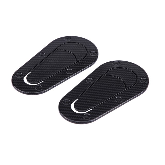 Keenso Car Bonnet Lock Stickers Universal Matte Black Decorative Lock Auto Hood Decal Sticker 1 Pair