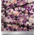 thumbnail image 2 of Soimoi Velvet Fabric Star,Skull & Texture Printed Fabric 1 Yard 58 Inch Wide, 2 of 3