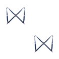 thumbnail image 3 of QualitChoice Polyester Men Women Brace Fashionable Replacement Easy Matching Portable Stylish Solid Color Adjustable Braces Dark Blue 2PCS, 3 of 6