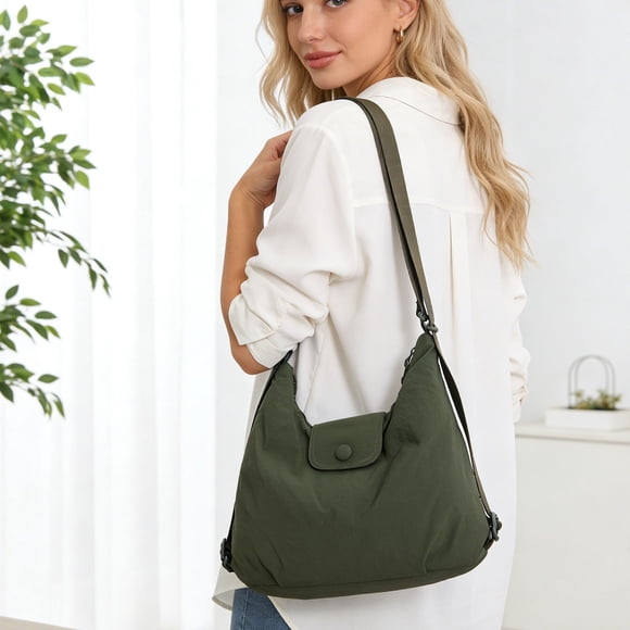 Women'S Casual Large Capacity Handheld Commute Bag | Multi-Purpose Tote Backpack Convertible Shoulder Bag | Nylon Student Daypack for School Class | Office Work Travel Daily Use