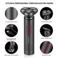 thumbnail image 2 of PRITECH Electric Razor Mens Cordless Shaver - Rotary Shaver Beard Hair Face Trimme, Waterproof Wet/Dry Shaving Kit with 2 in 1 Rotary Razor, Standing Recharge Dock, USB Recharging. (Gray), 2 of 6