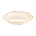 thumbnail image 1 of Tauxra Clear Patterned Lotus Edge Plastic Fruit Bowl Food Grade Serving Dish For Living Room Coffee Table, 1 of 6