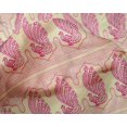 thumbnail image 4 of oneOone Silk Tabby Fabric Peacock Block Print Fabric By The Yard 42 Inch Wide, 4 of 4