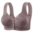 thumbnail image 1 of VEKDONE Woman's Lace Fashion Thin Style Ventilate Front Buckle Bra Without Steel Rim Purple 38/85BC, 1 of 5
