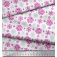 thumbnail image 2 of Soimoi Rayon Fabric Snowflake Artistic Decor Fabric Printed Yard 56 Inch Wide, 2 of 3