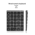 thumbnail image 4 of Clavier Numérique, Pavé Numérique Filaire Rechargeable par USB pour Presque Tous les Ordinateurs avec USB, Mini Pavé Numérique Étanche à 28 Touches pour IOS, pour, pour, 4 of 7