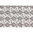 thumbnail image 4 of Casavani Gray Cotton Hand Block Printed Rug Square Dining Room Carpet Large Area Rug 12x12 feet, 4 of 6