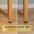 thumbnail image 4 of Computer desk 47'' Simple Desk with Adjustable Feet, Large Office Desk with Metal Legs, Modern Steel Frame Wood Study Desk for Home Office, Gold, 4 of 6