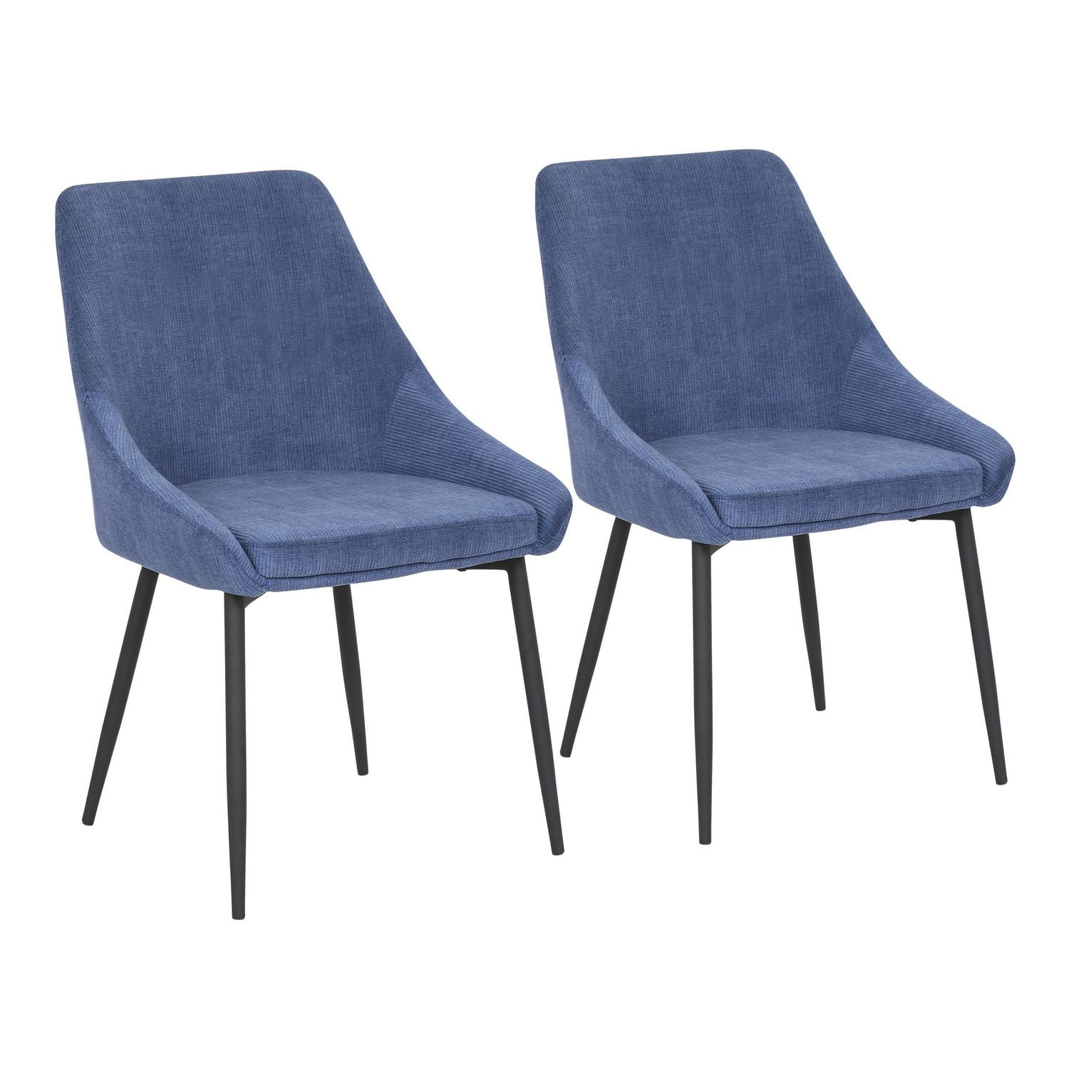 Chaise de salle à manger Diana Corduroy de LumiSource, Ensemble de 2