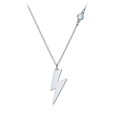 thumbnail image 1 of Lightning Bolt Charm Necklace with Gemstone, 1 of 6